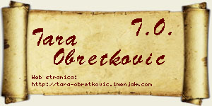 Tara Obretković vizit kartica